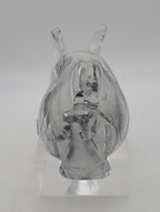 ACC- Vintage Rabbit Handmade Crystal Glass Paperweight