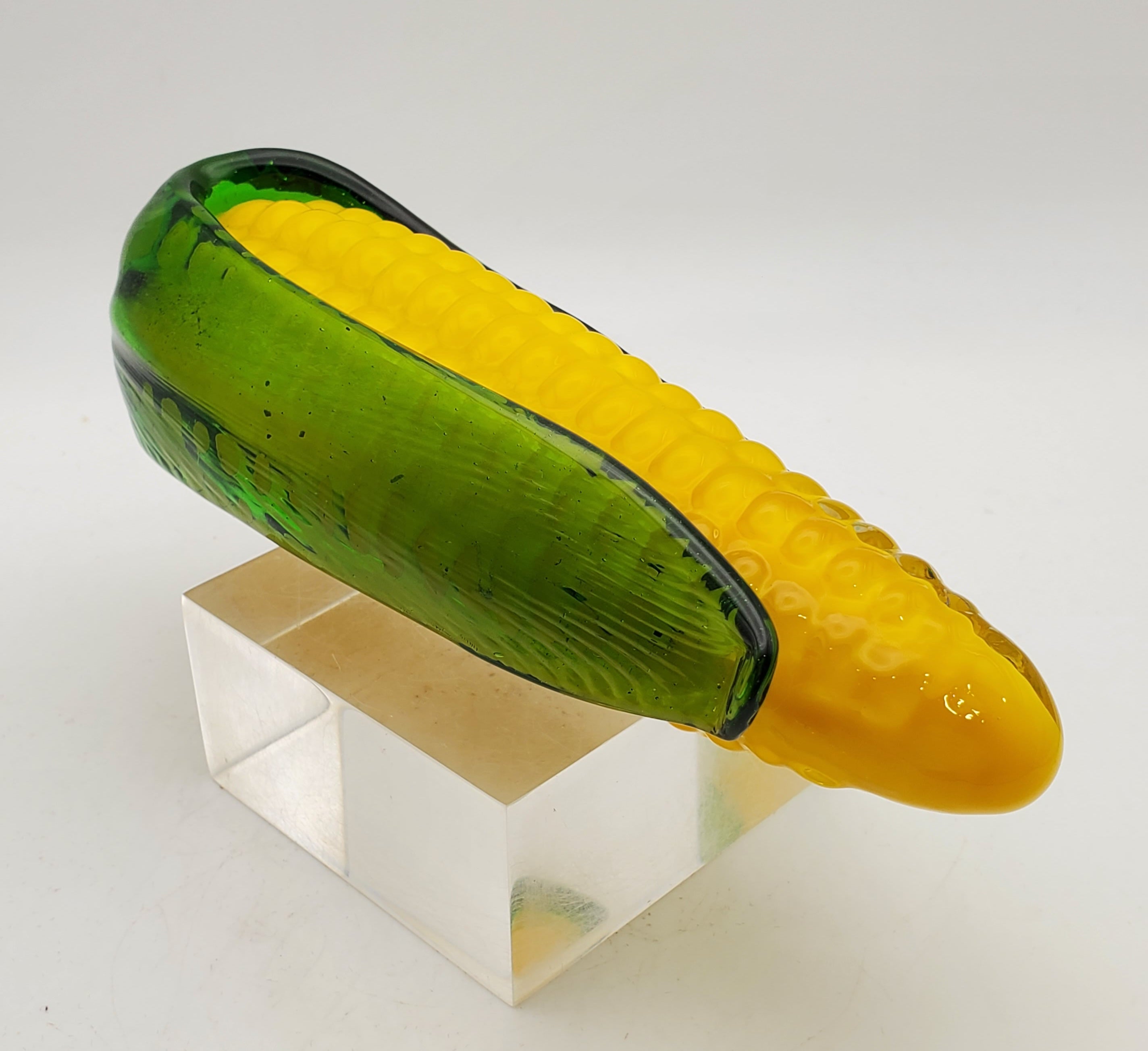 Vintage Handmade Glass Ear of Corn