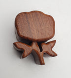 Vintage Handmade Wooden Flower Puzzle Box
