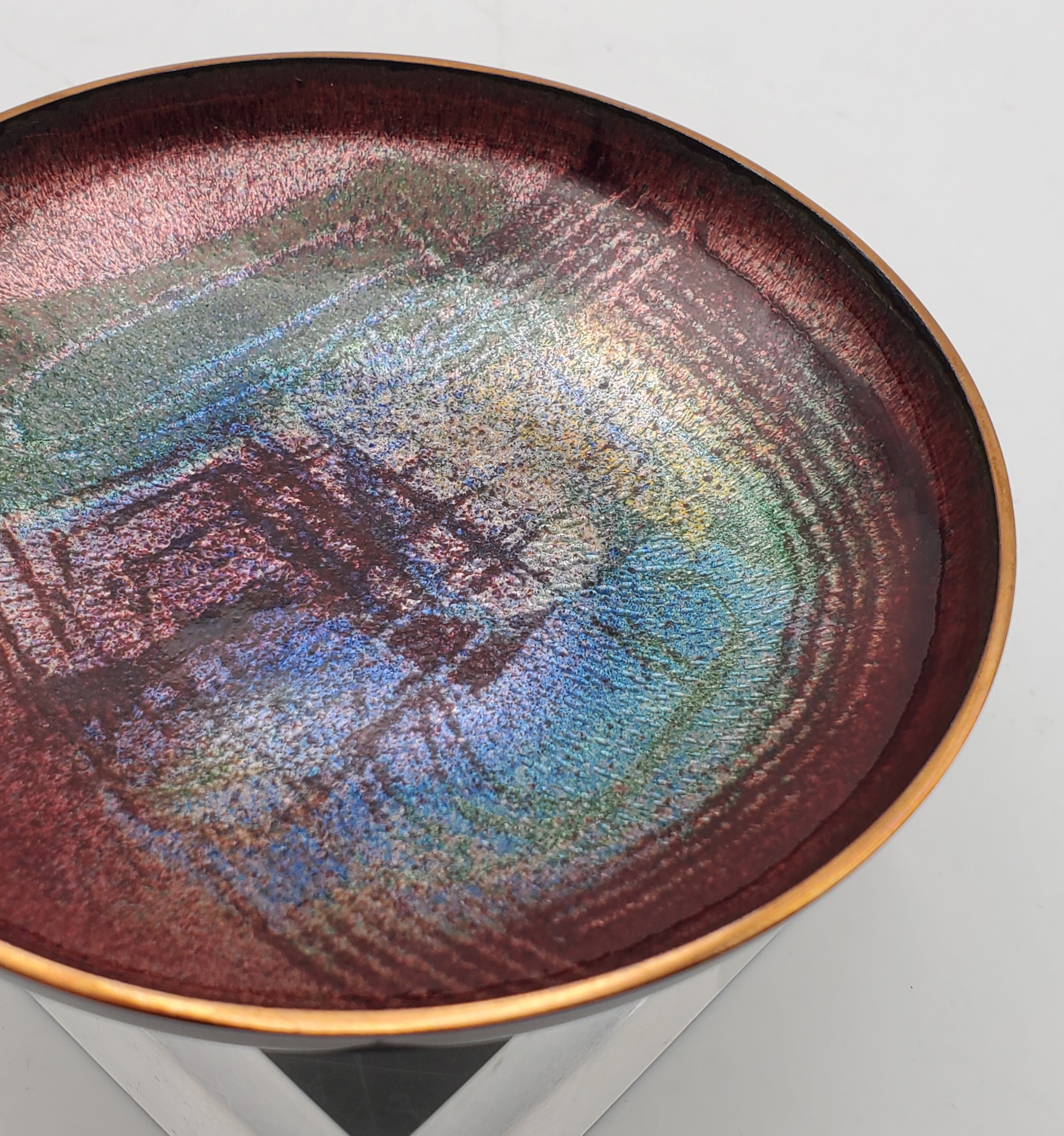 Hakon Bjørnstad - Vintage Enamel on Copper Mid Century Scandinavian Decorative Dish