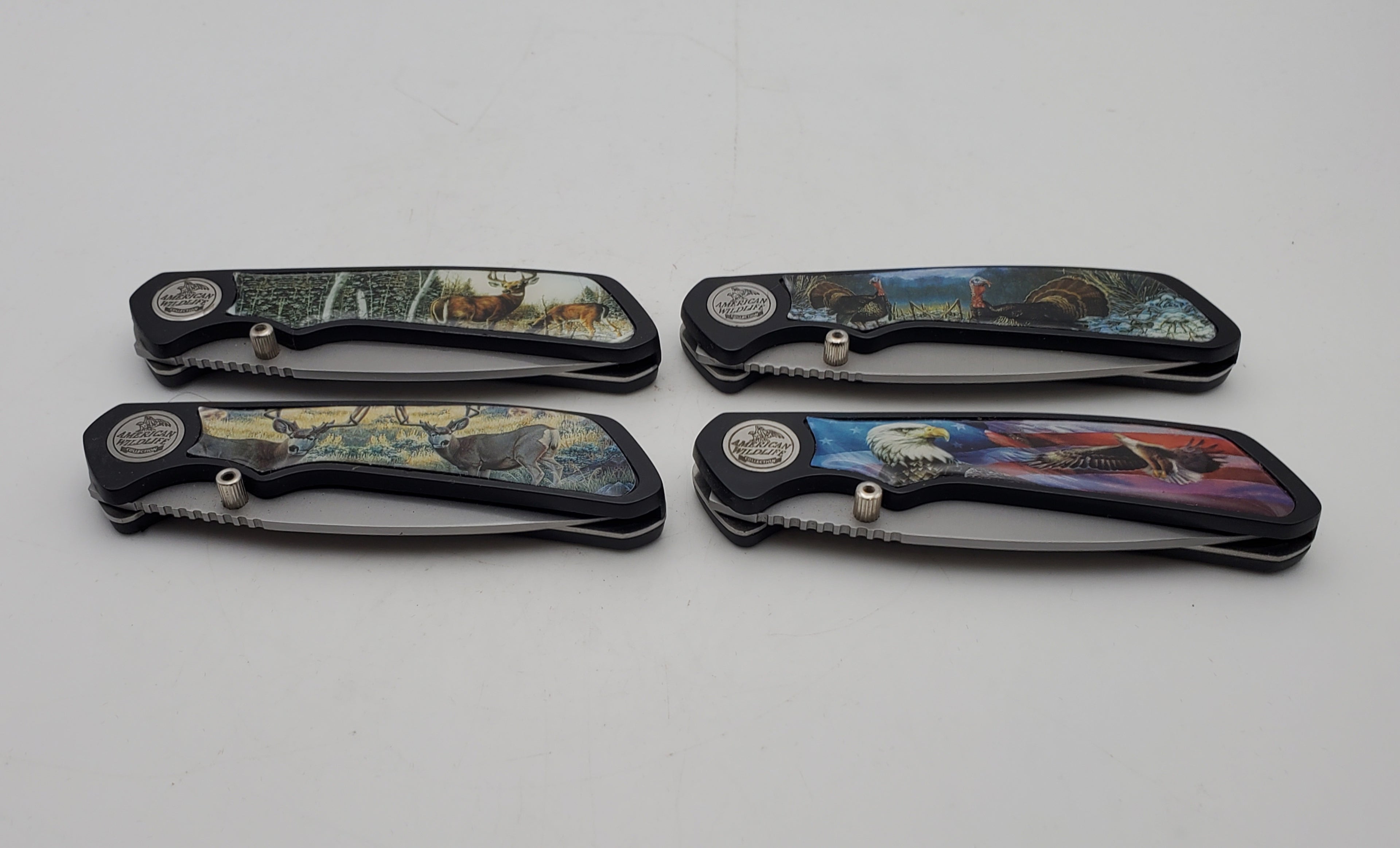 Frost Cutlery - Set of 4 American Wildlife Collection Folding Pocket Knives