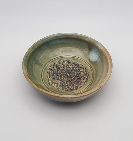 Vintage Handmade Small Green Ceramic Bowl