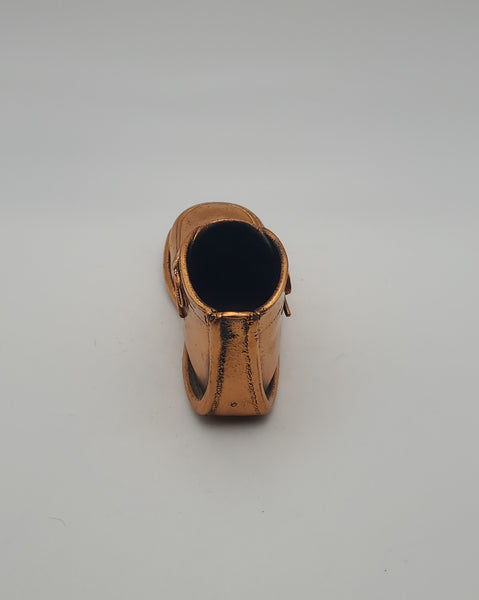 Vintage Copper Tone Metal Baby Shoe