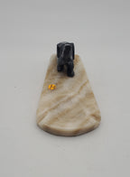Vintage Carved Stone Elephant Ashtray
