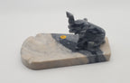 Vintage Carved Stone Elephant Ashtray