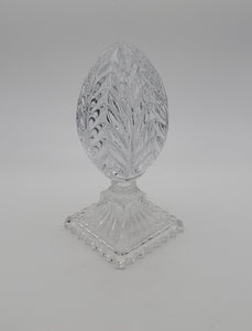 Vintage Faux Cut Glass Crystal Finial Decorative Object