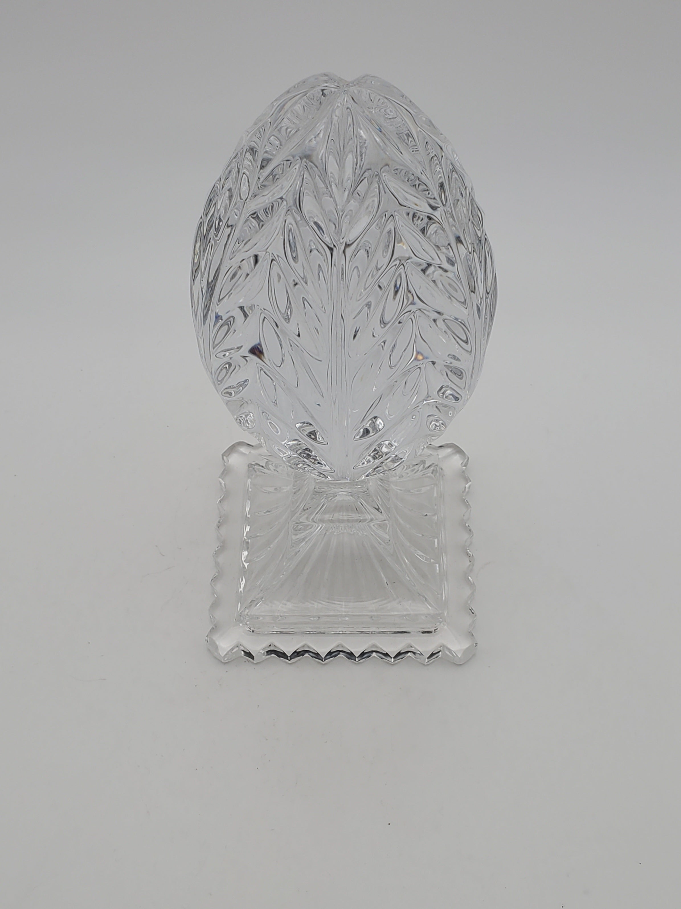 Vintage Faux Cut Glass Crystal Finial Decorative Object