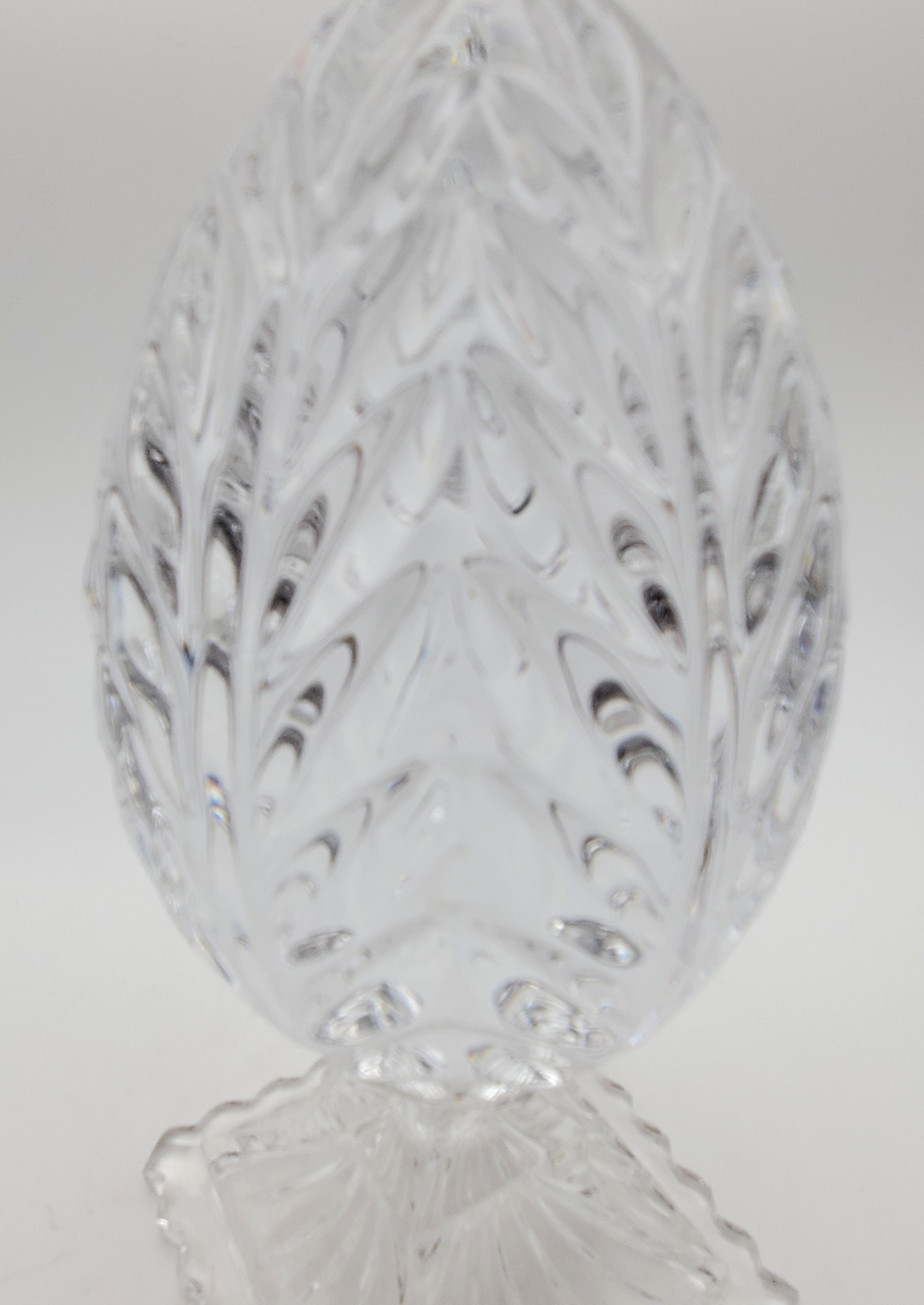 Vintage Faux Cut Glass Crystal Finial Decorative Object