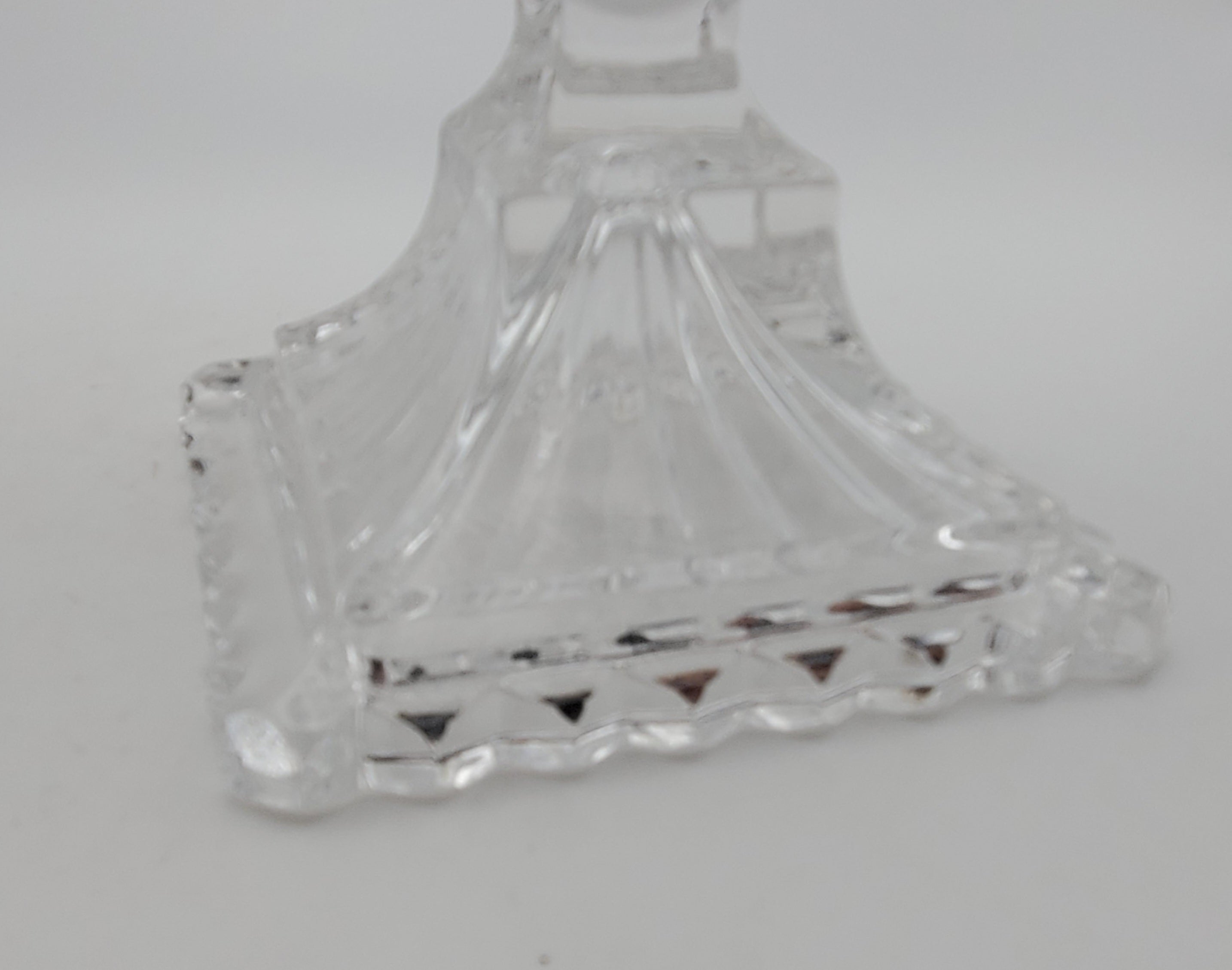 Vintage Faux Cut Glass Crystal Finial Decorative Object