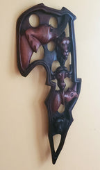 Vintage Hand Carved Africa's Animals Plaque