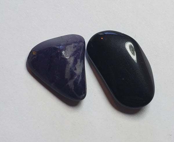 Rainbow Sheen Obsidian and Dyed Tumbled Stones