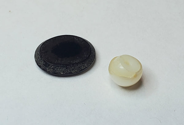 Black Onyx Oval Cabochon and Half-Drilled Cultured Pearl