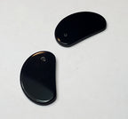 Pair of Black Onyx Demilune Tablets