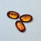 Trio of Oval Cut Orange Sapphire