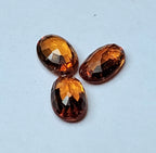 Trio of Oval Cut Orange Sapphire