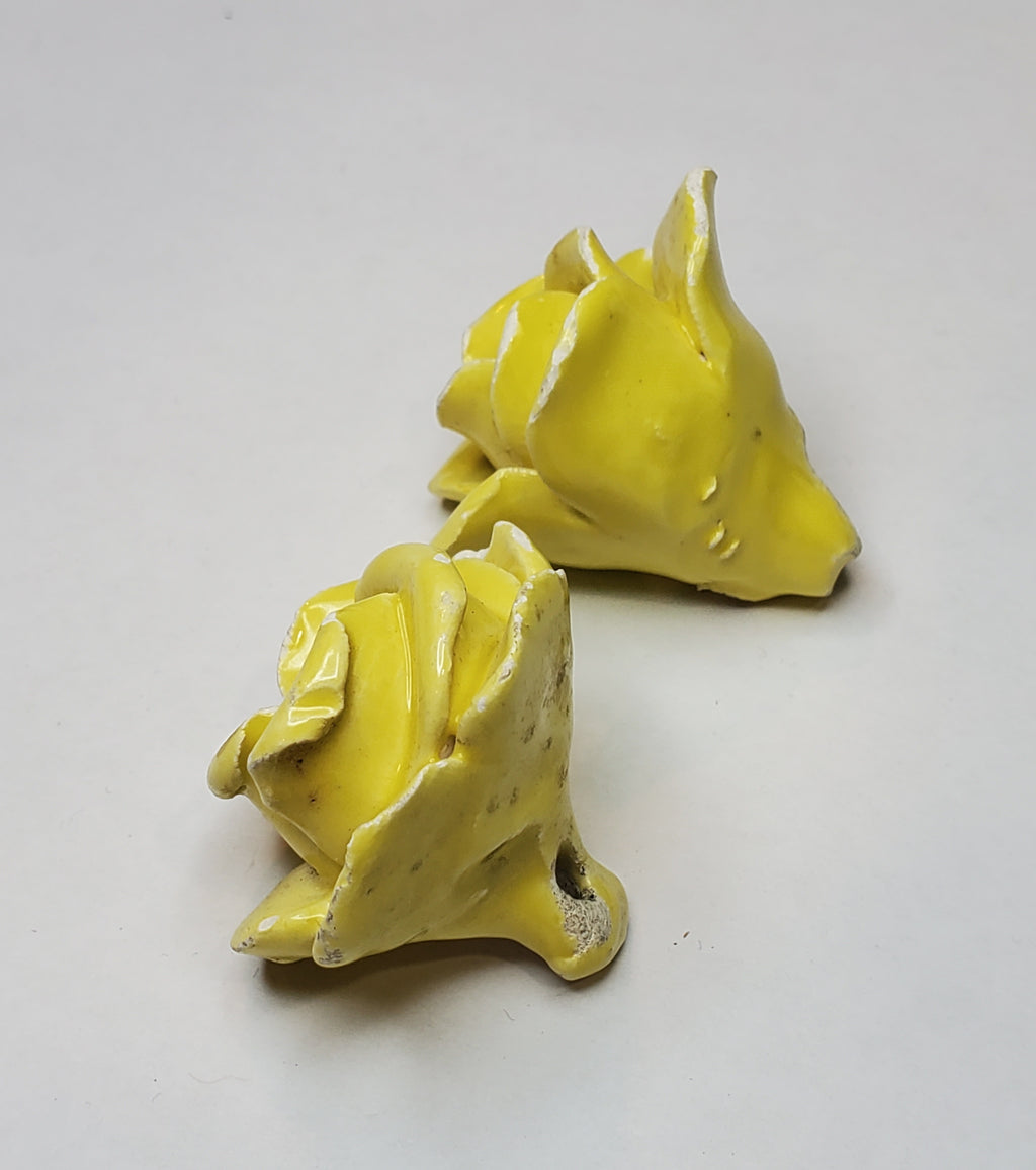 Vintage Handmade Ceramic Roses