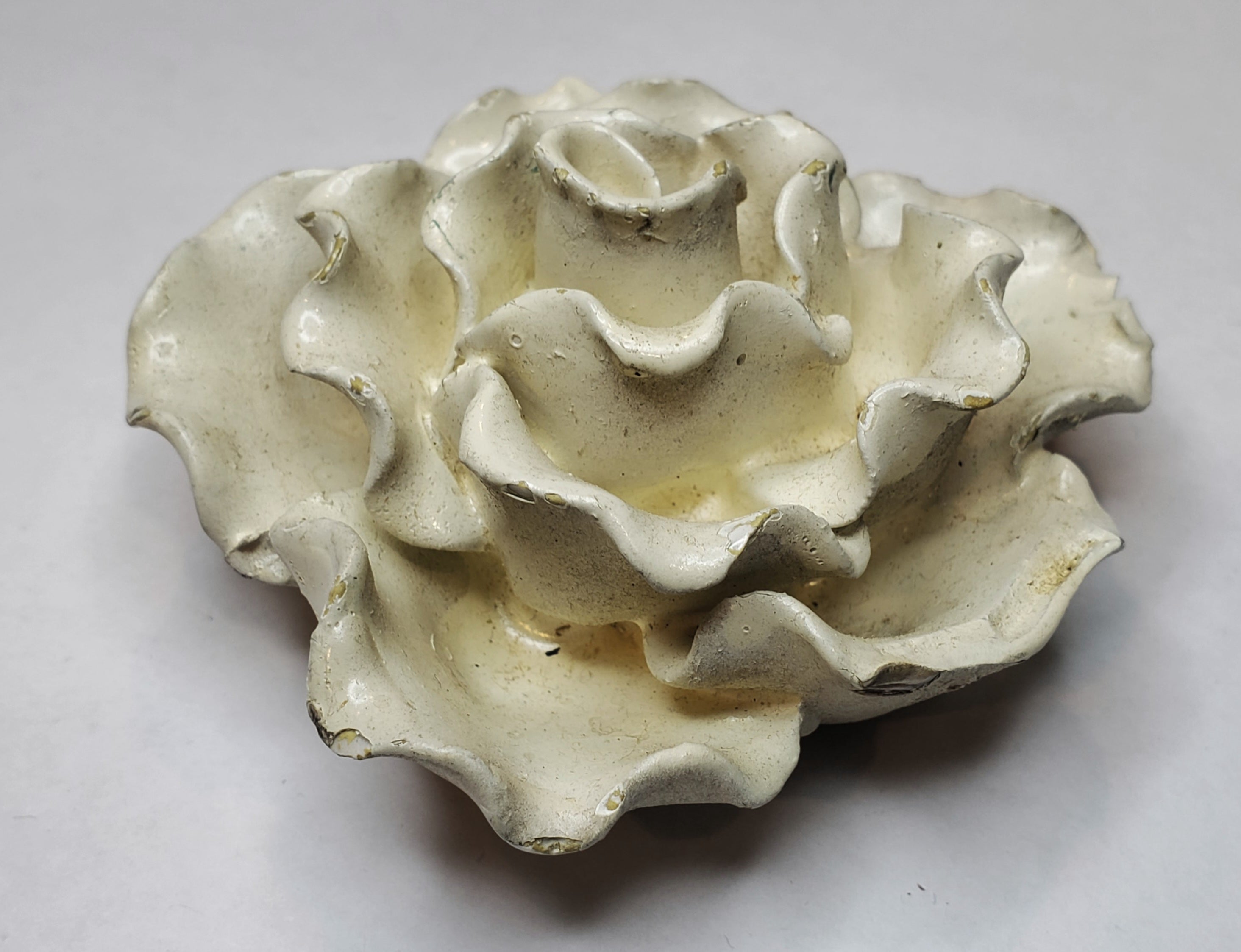 Vintage Handmade Ceramic Rose