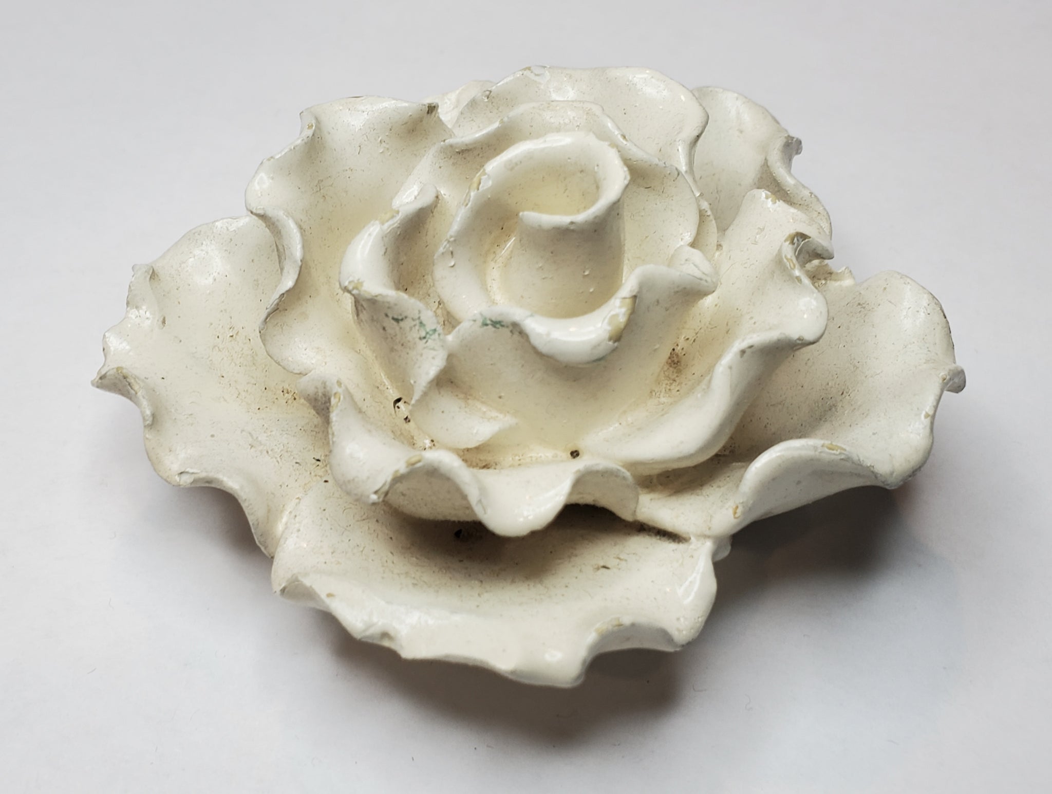 Vintage Handmade Ceramic Rose