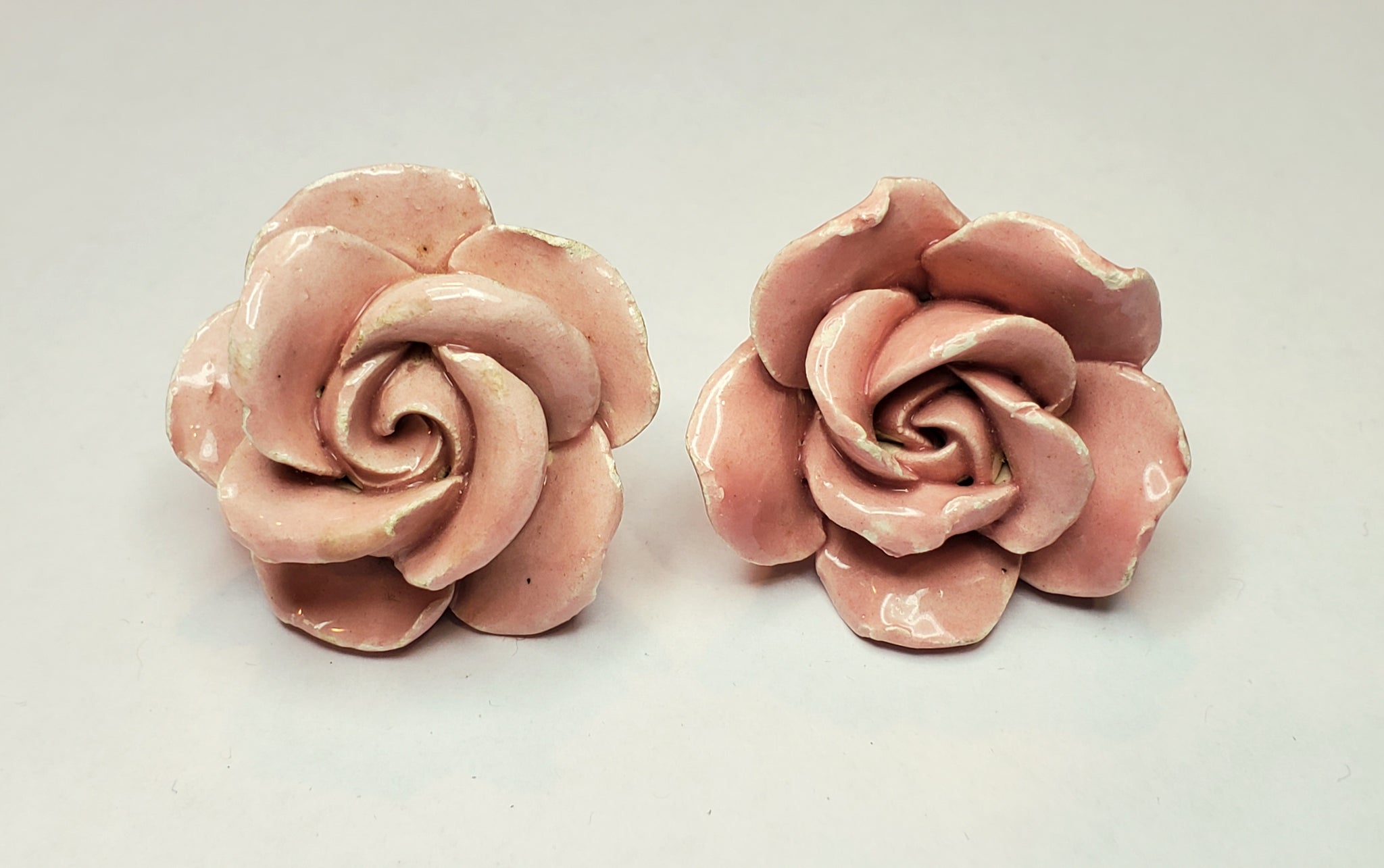 Vintage Handmade Ceramic Roses