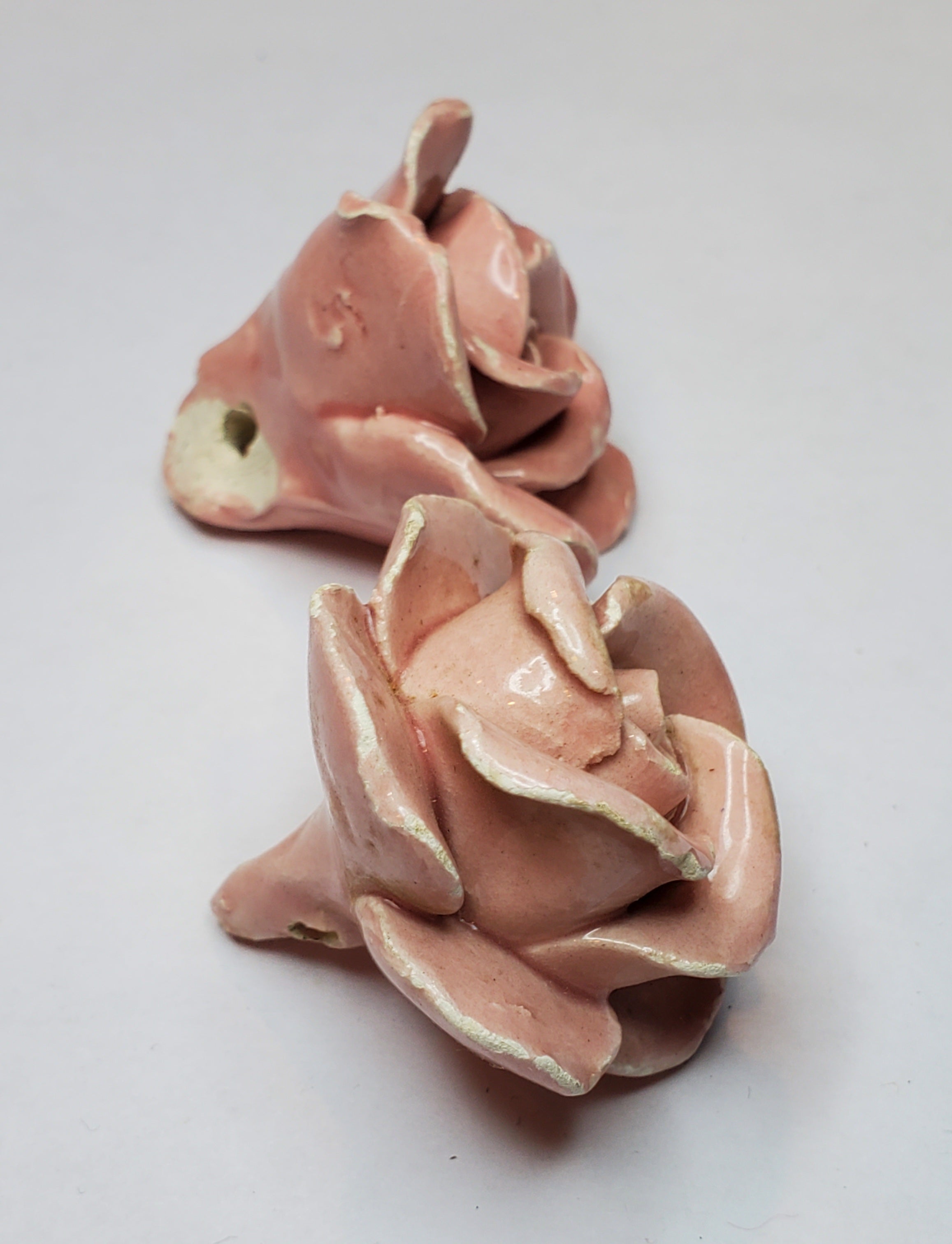 Vintage Handmade Ceramic Roses