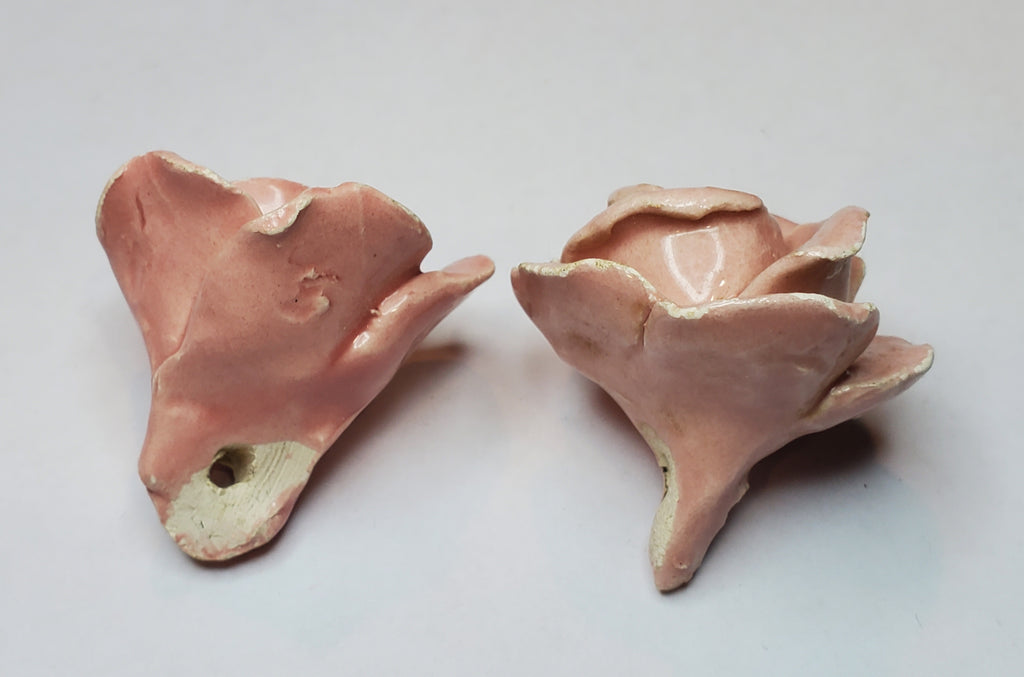 Vintage Handmade Ceramic Roses