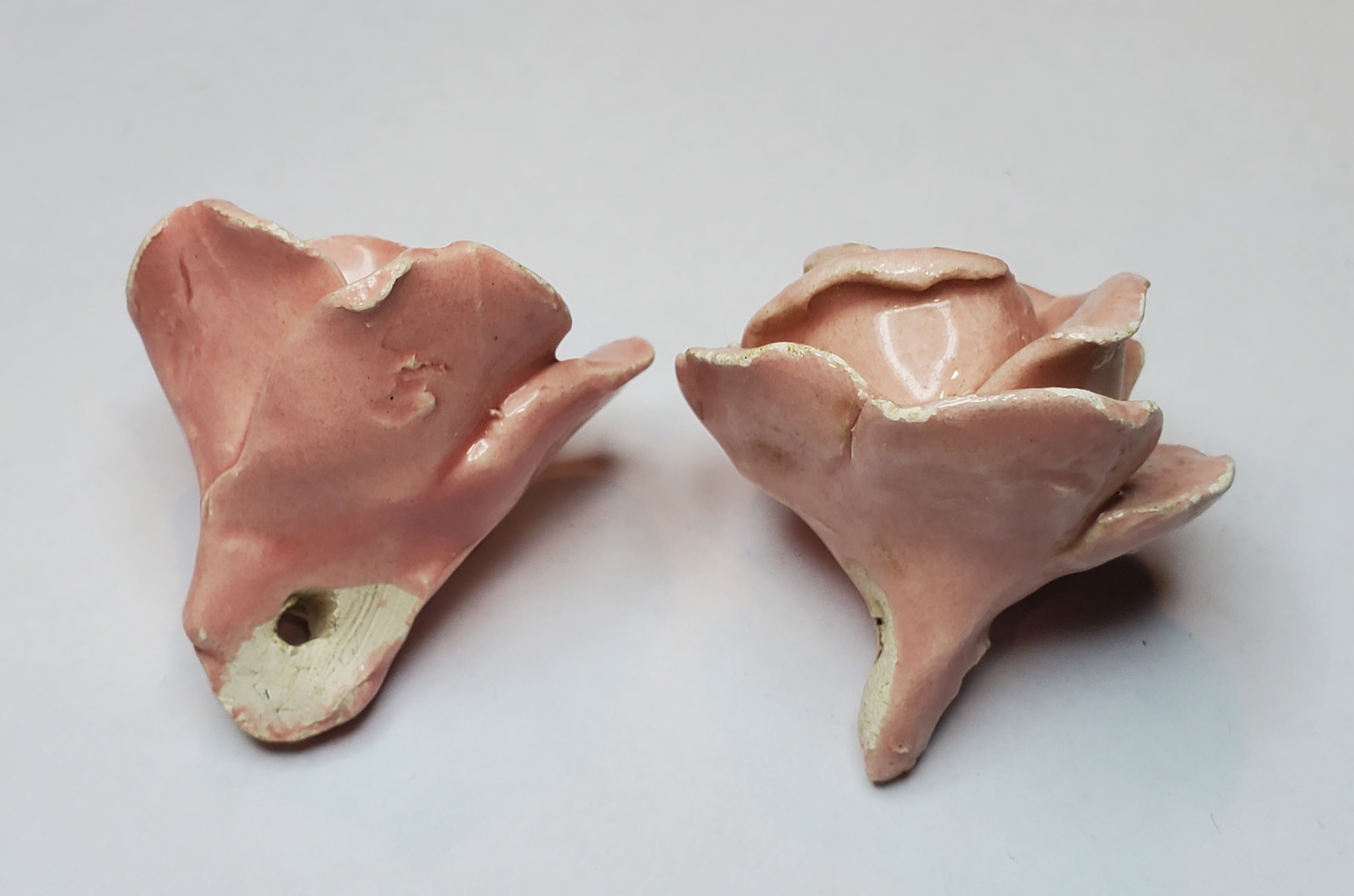 Vintage Handmade Ceramic Roses