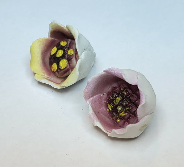 Vintage Handmade Ceramic Flowers - AS IS