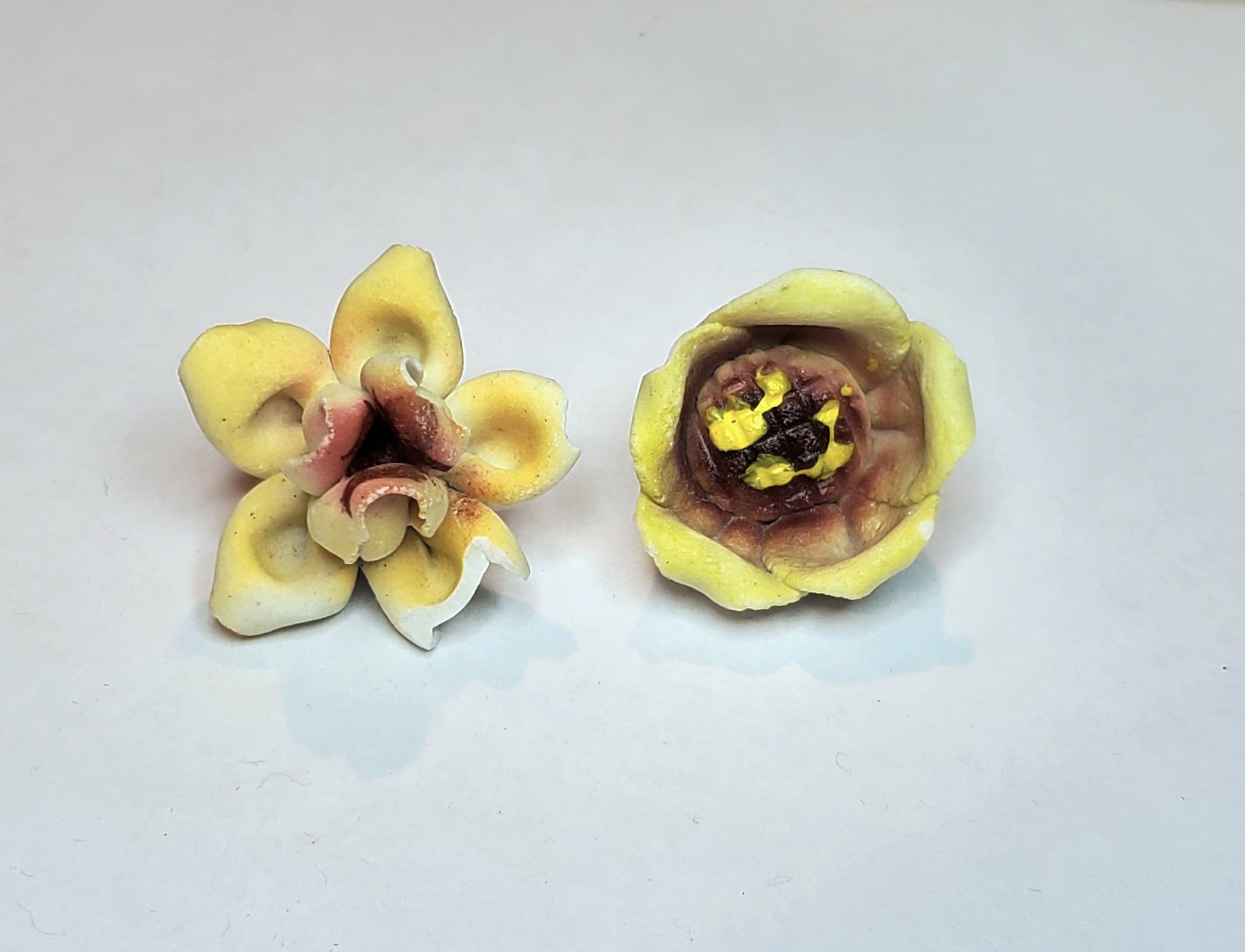 Vintage Handmade Ceramic Flowers - AS IS