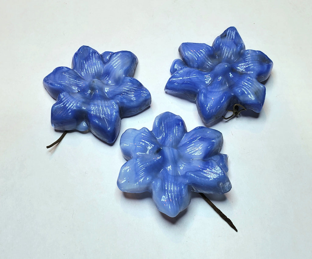 Vintage Pressed Glass Flowers