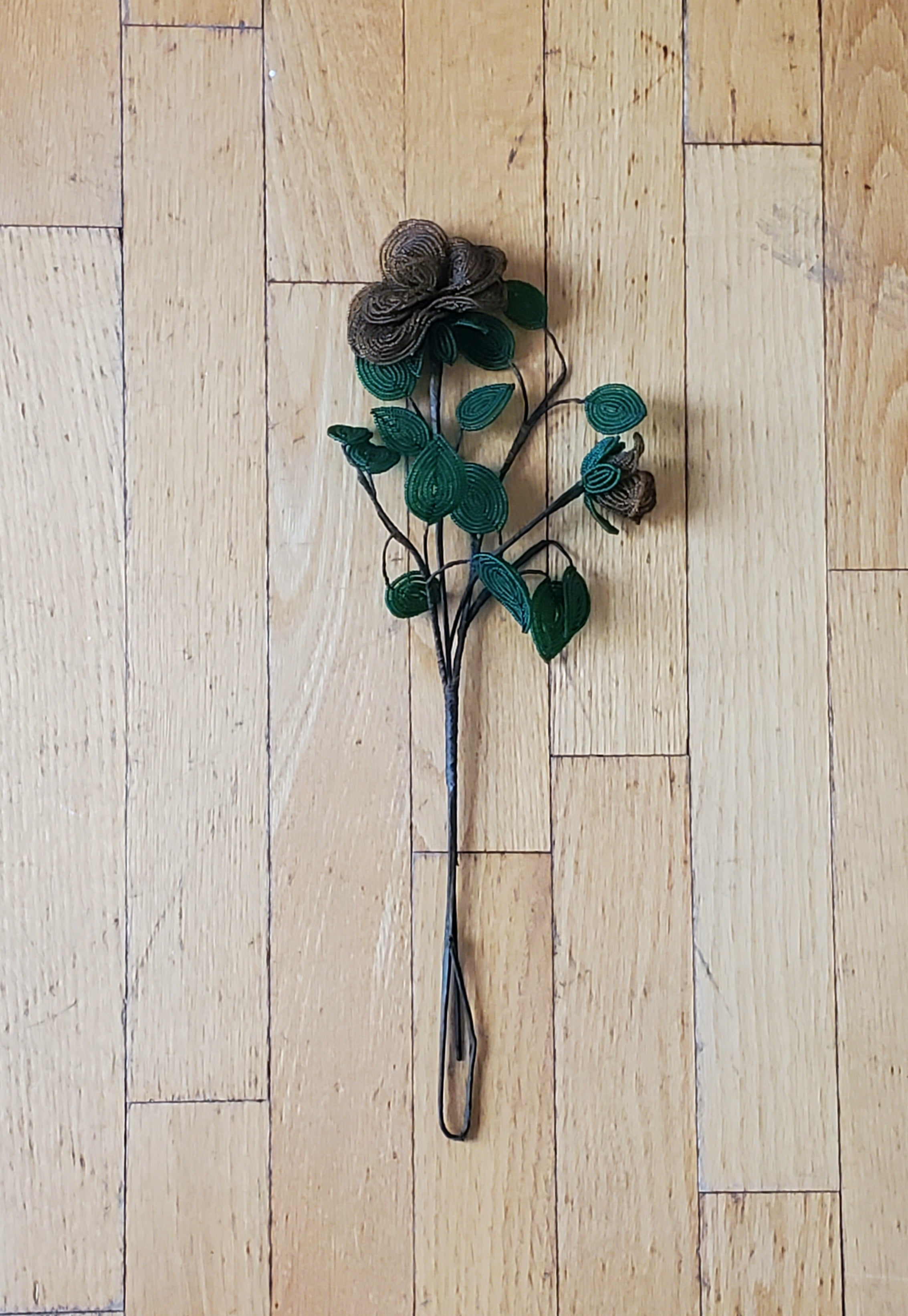 Vintage Handmade Beaded Flower