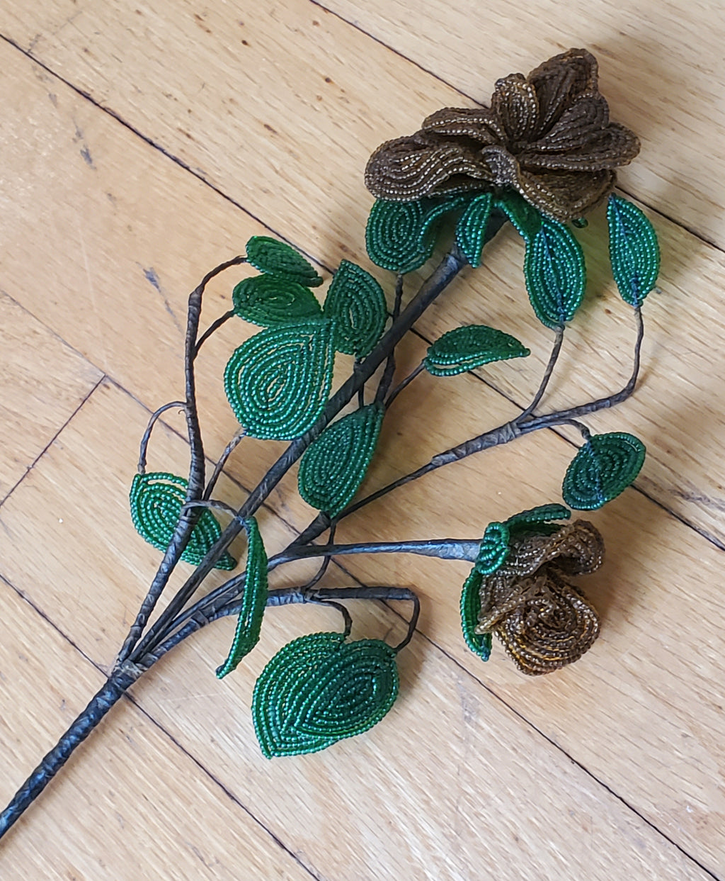 Vintage Handmade Beaded Flower