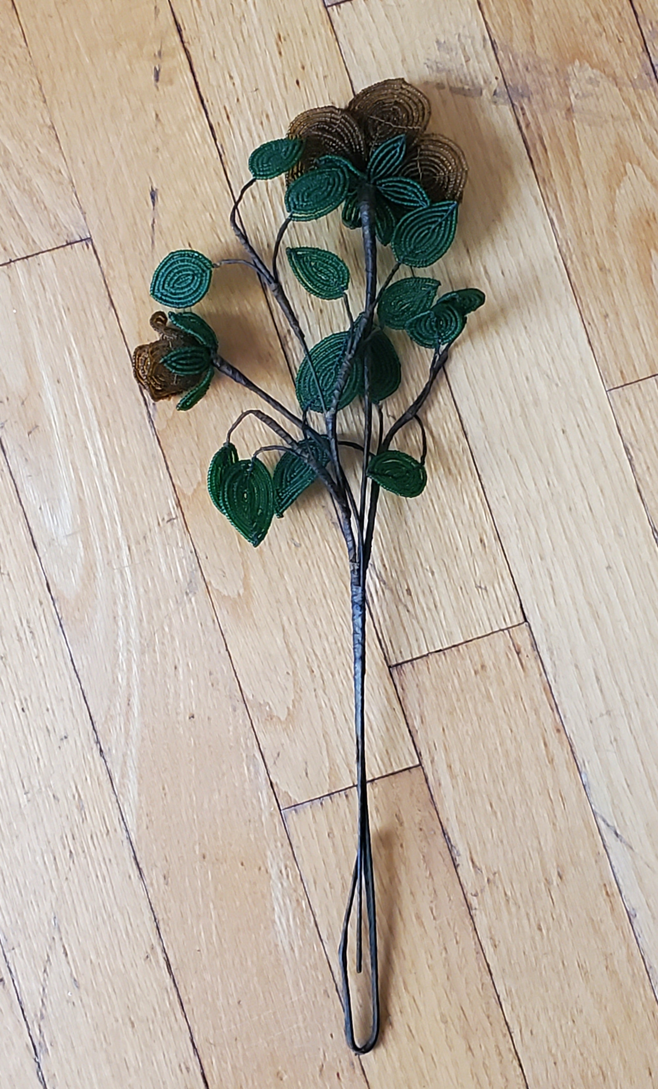 Vintage Handmade Beaded Flower