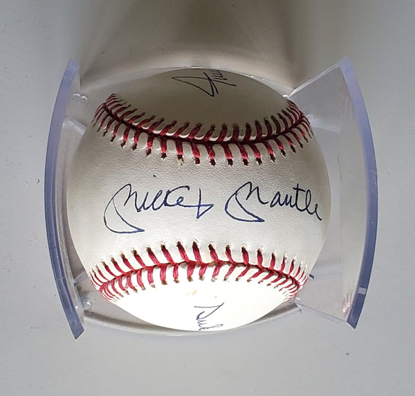 Mickey Mantle, Willie Mays, Duke Snider Autographed Baseball - No COA