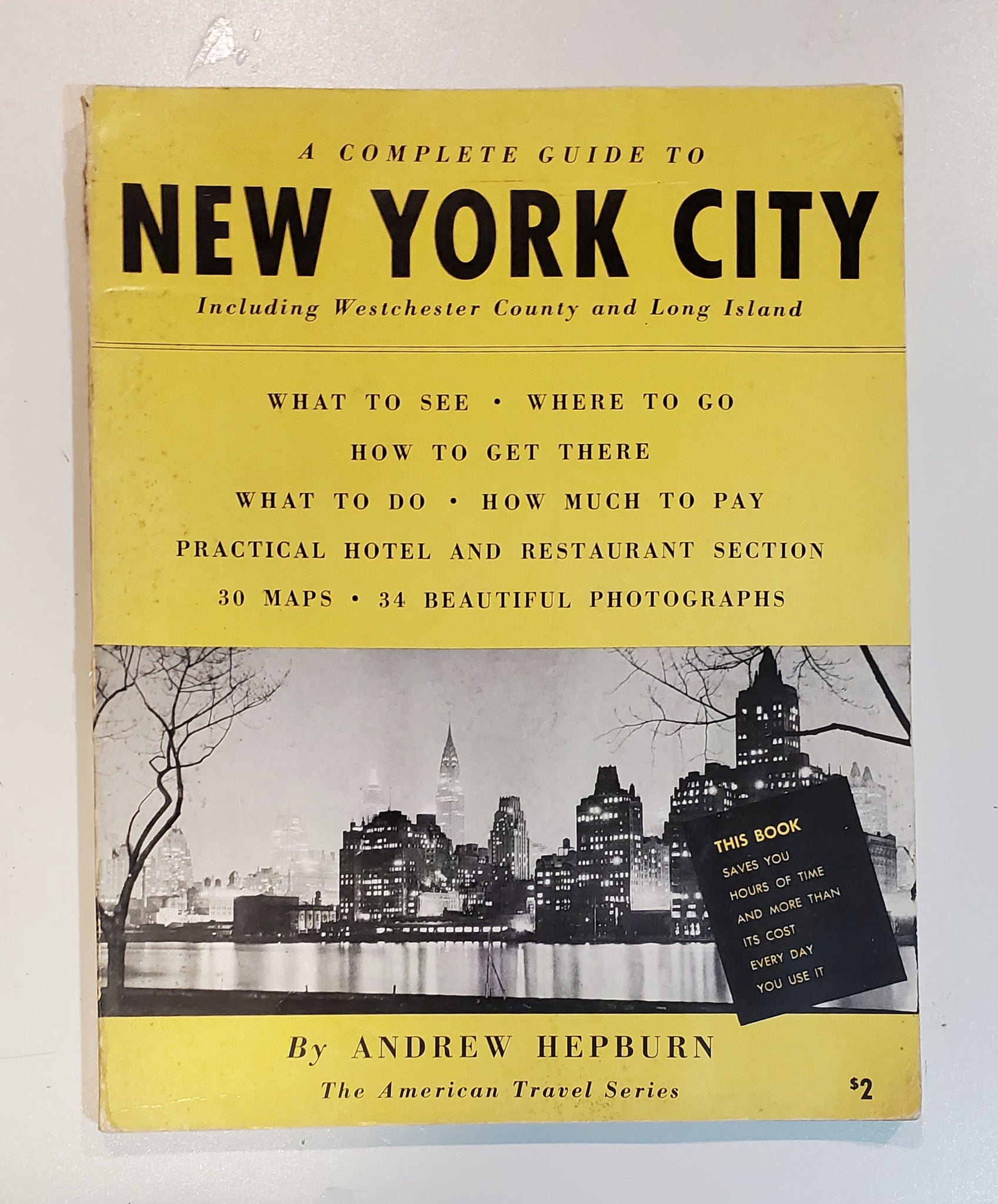 A Complete Guide to New York City by Andrew Hepburn - Vintage Book