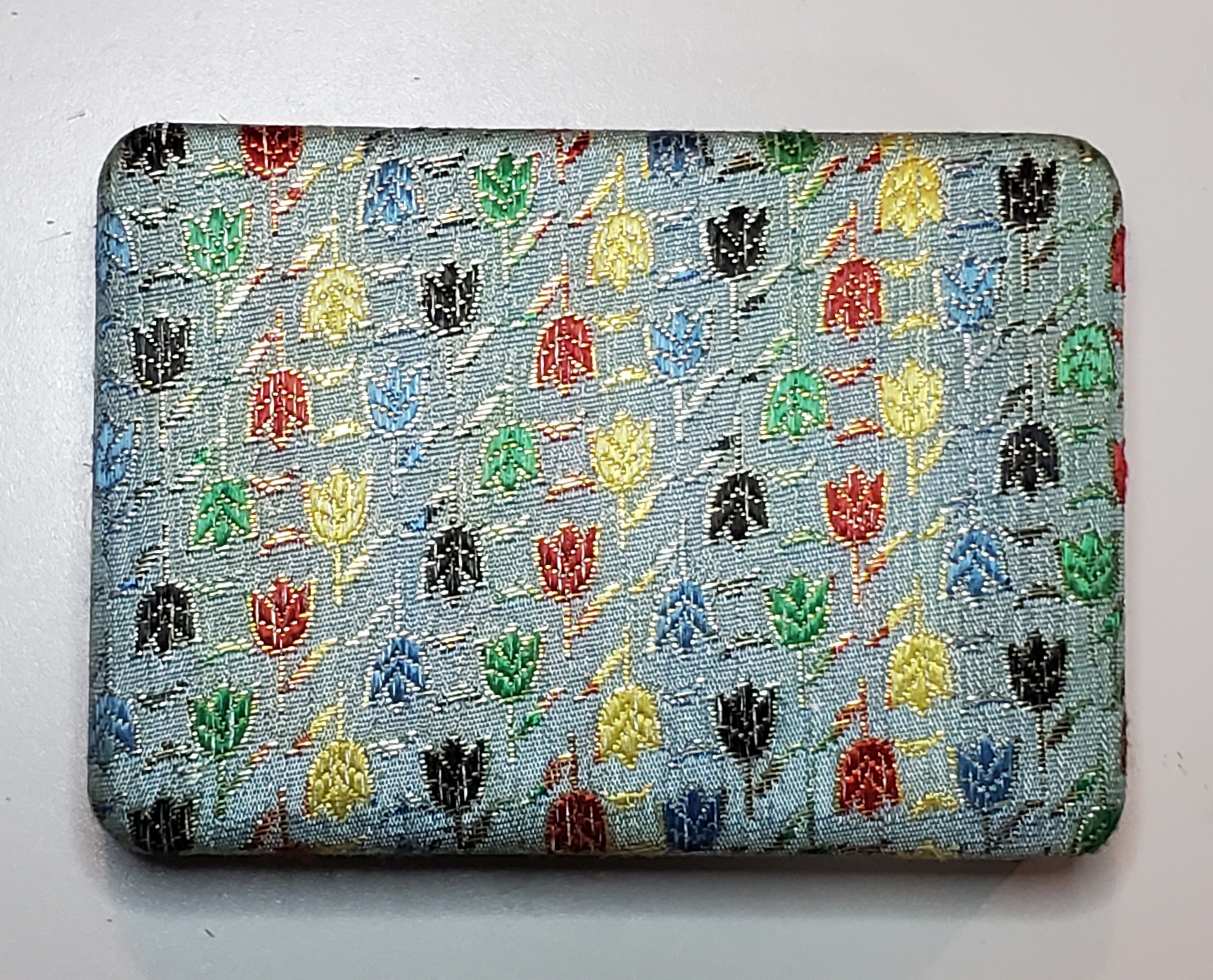 Vintage Embroidered Top Hinged Jewelry Box