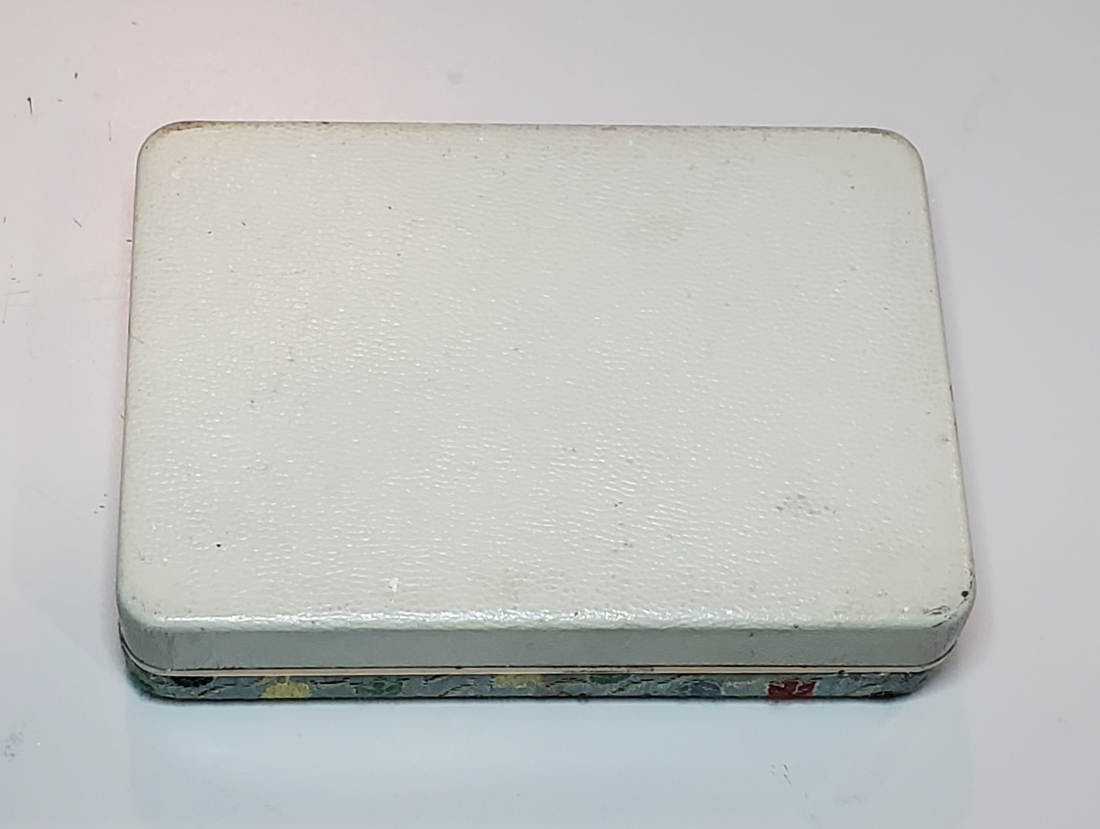 Vintage Embroidered Top Hinged Jewelry Box