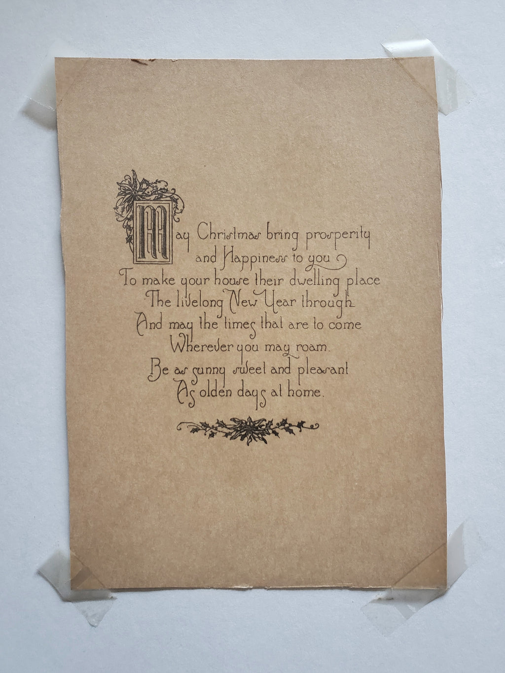 Vintage Framed Sample Greeting Card "Le Gros-Horloge"