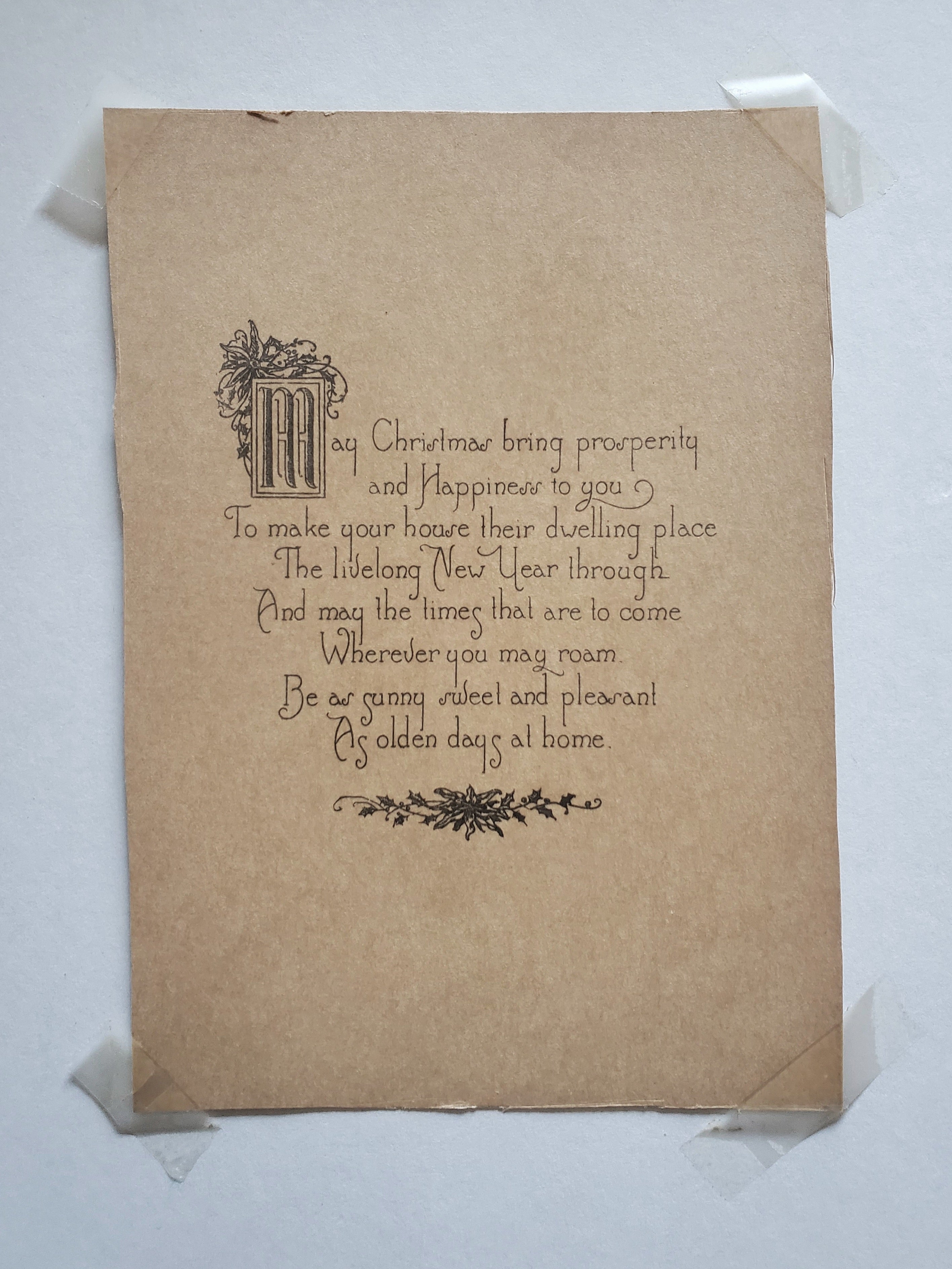 Vintage Framed Sample Greeting Card "Le Gros-Horloge"