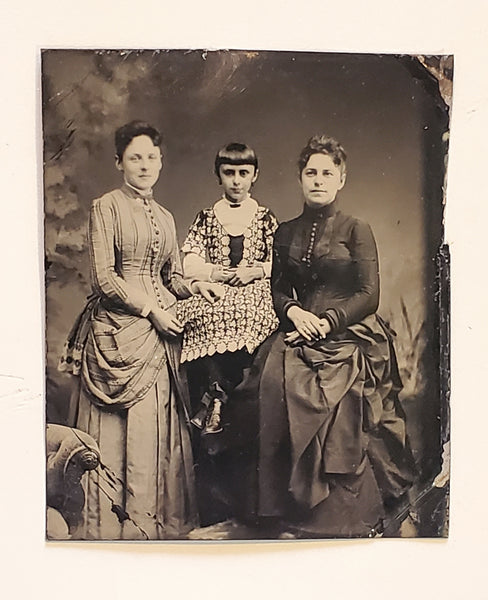 Antique Tin Type Family Photo