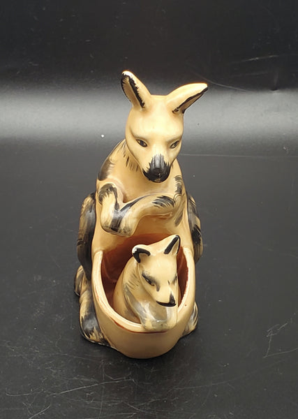 Vintage Ceramic Kangaroo and Joey Salt and Pepper Shaker Set