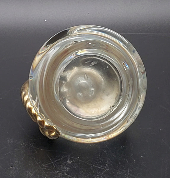 Vintage Glass and Gilt Apple Paperweight