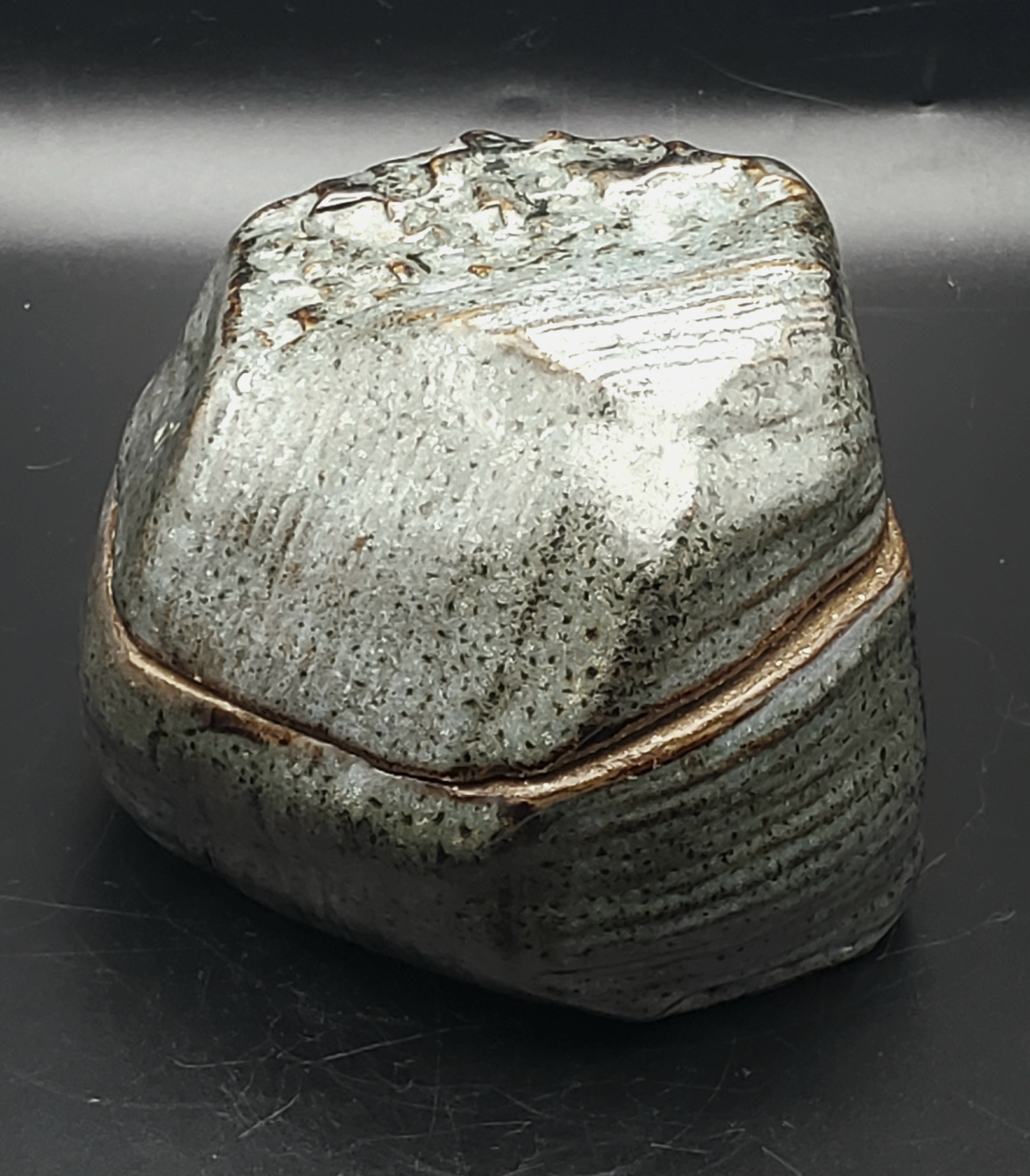 Vintage Handmade Ceramic Brutalist Organic Form Box