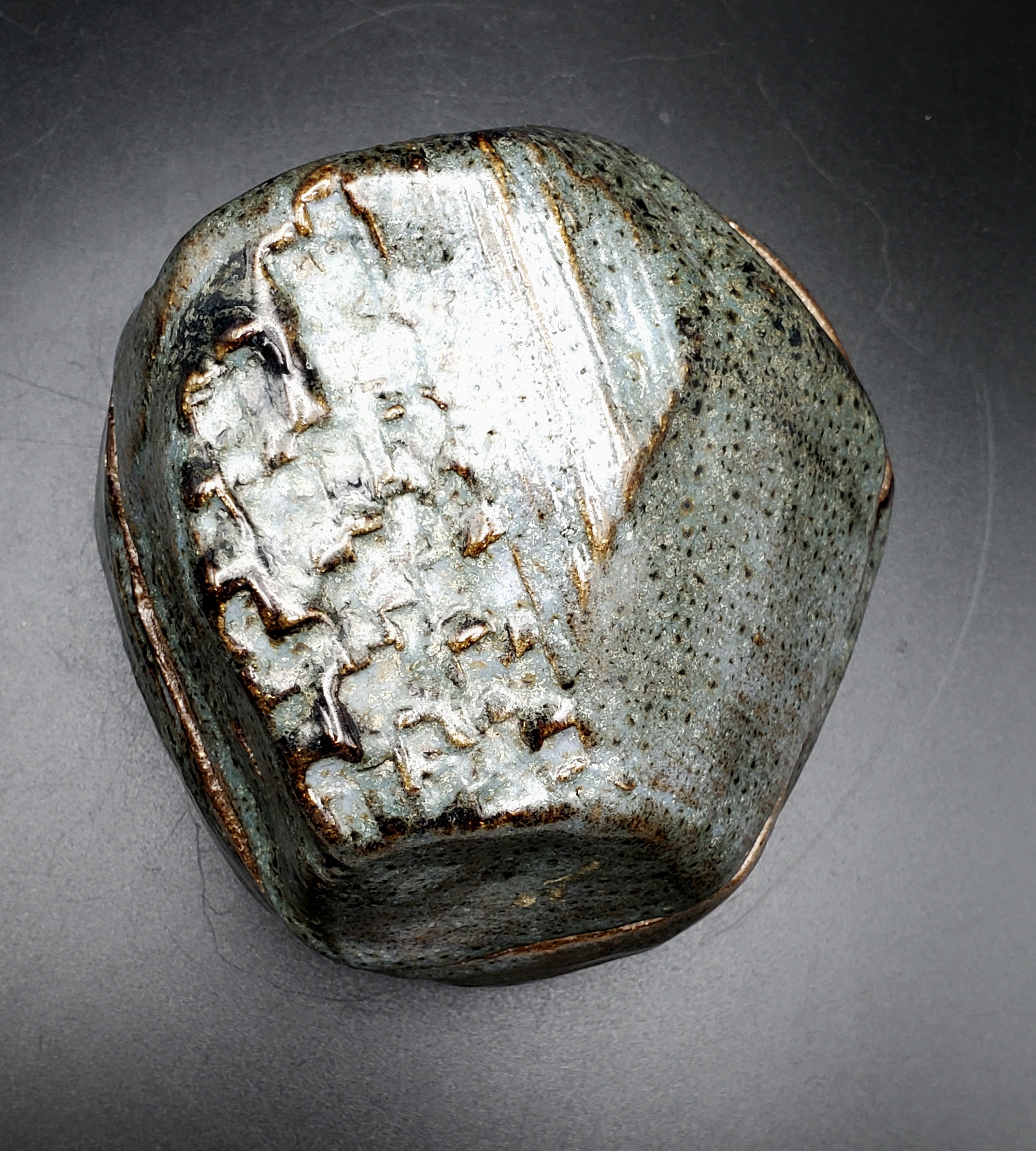 Vintage Handmade Ceramic Brutalist Organic Form Box