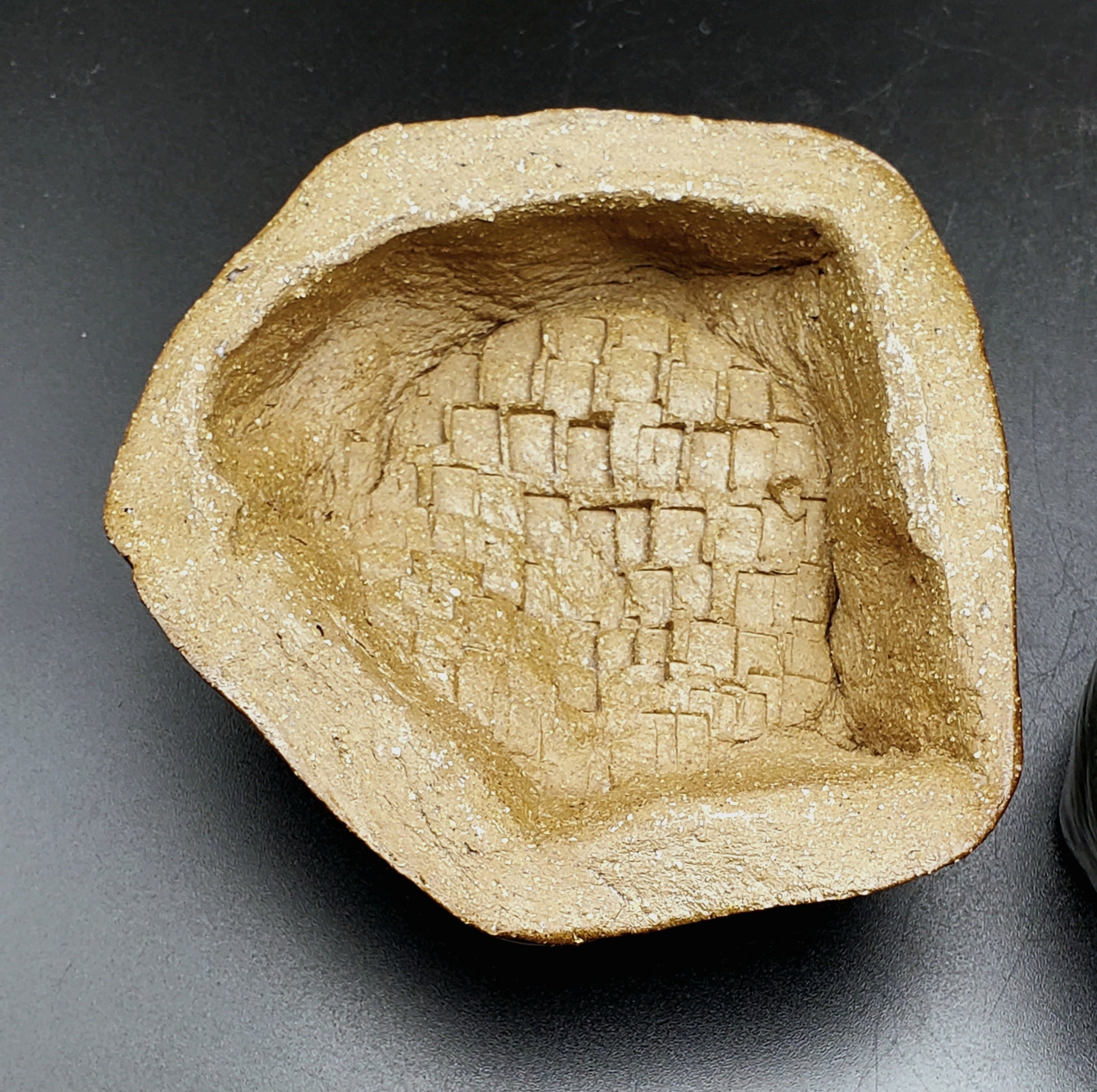 Vintage Handmade Ceramic Brutalist Organic Form Box