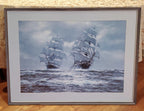 Henry Scott - Vintage Clipper Ships Framed Print