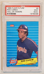 Rod Carew - 1986 Fleer Graded 9 PSA Baseball Card