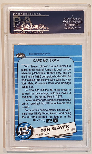 Tom Seaver  - 1986 Fleer Graded 9 PSA Baseball Card