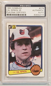 Cal Ripken - 1983 Donruss PSA/DNA Certfied Autographed Baseball Card