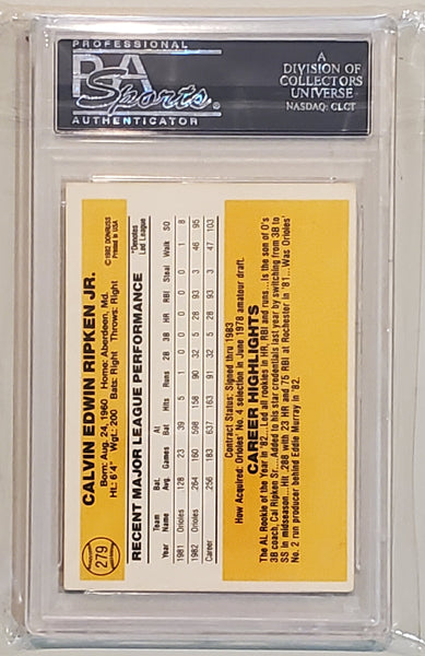 Cal Ripken - 1983 Donruss PSA/DNA Certfied Autographed Baseball Card