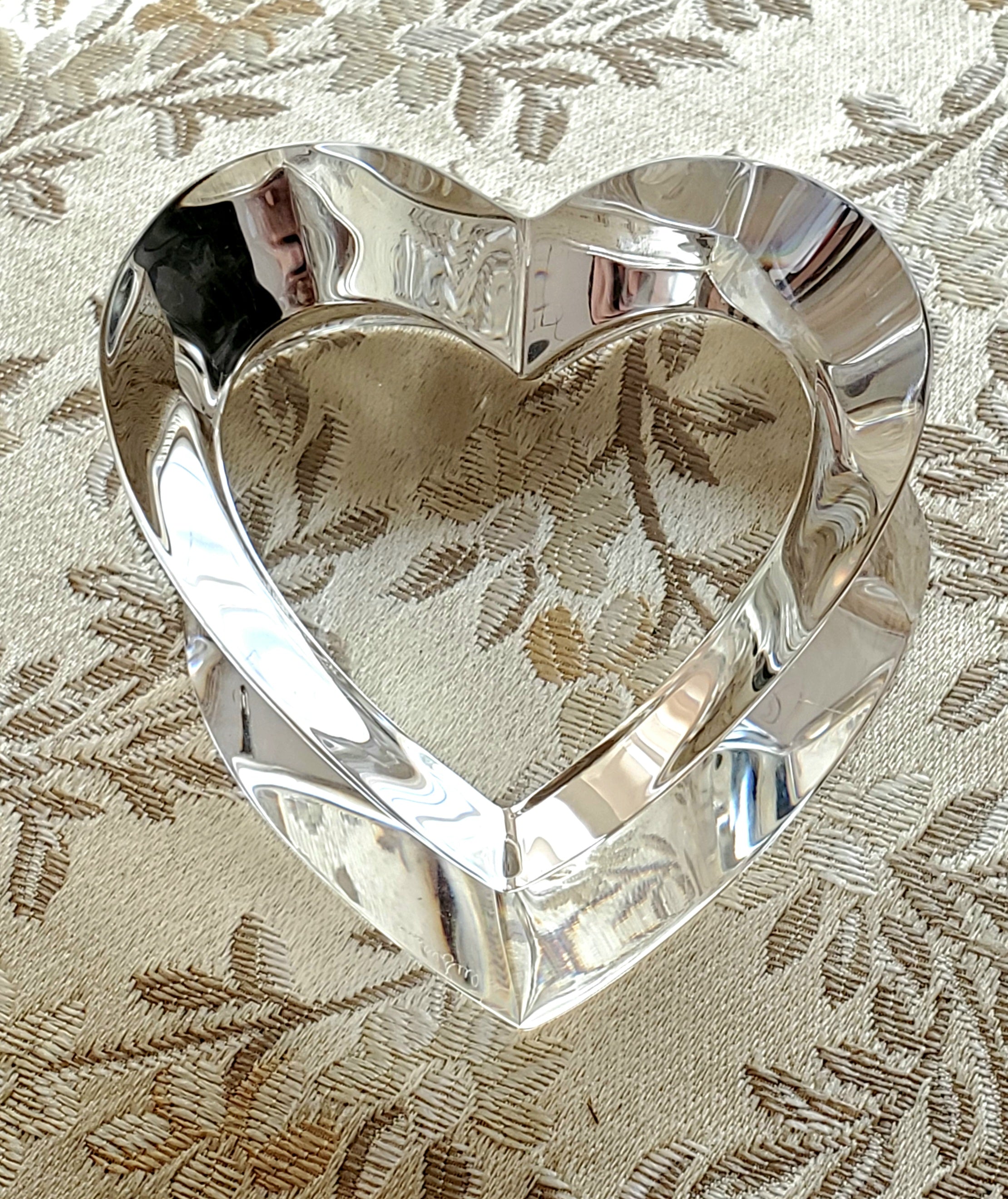 Steuben - Glass Crystal Heart Paperweight